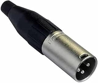 Professional 3-Pin XLR Cable Connector – Male/Female – Die-Cast Metal Housing – Secure Locking – For Microphones, Mixers, Audio Equipment – Random Color (male)