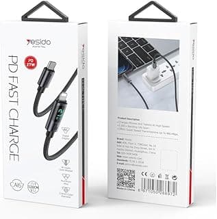 يسيدو كيبل USB C الى لايتنينج CA157 (1.2 متر)، 27 واط بي دي للشحن السريع ومزامنة البيانات، كيبل توصيل طاقة من النوع سي لايفون 14/13/12/برو ماكس/ايباد/ايربودز