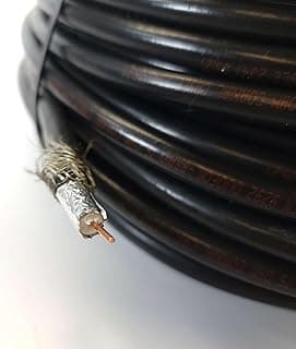 كابل فيديو احترافي Wassalat RG-11 SDI، كابل محوري 75 Ohm، أسود (1 متر)
