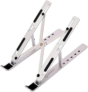 Laptop Tablet Stand Light Metal Support 6 Levels Height Adjustment Foldable Easy to Use While Working or Studying | From Generic