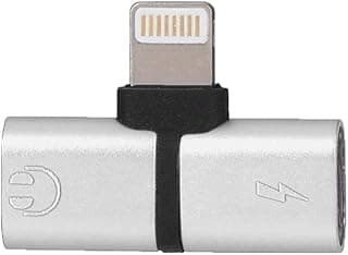 2 in 1 Lightning adapter Charging / audio Charger Splitter adapter for iPhone (Silver)