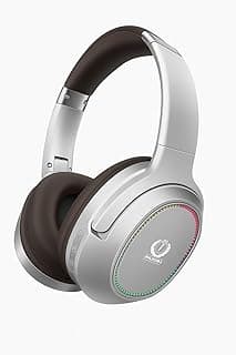 H8 Wireless Stereo Headset with Colorful LED Light – Hi-Res Hi-Fi Sound, Ergonomic Design with Extra Bass Technology, Compatible with Phones, Gaming Consoles, PC – H8 (silver)