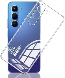 Ehr. infinix Hot 60 Pro Plus Compatible Camera Protection Anti-Shock Back Cover, 2mm Thickened Clear Silicone Case