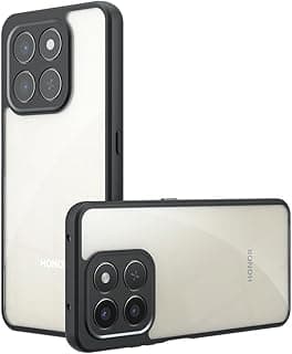 جراب متوافق مع Honor X7d 5G/4G، جراب حماية شفاف مطفي ناعم الملمس مع حماية هوائية، مضاد للاصفرار PC+TPU (شفاف)