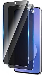 طقم 2 شاشة حماية للخصوصية لهاتف سامسونج Galaxy S25 FE، زجاج مقوى مضاد للتجسس، صلابة 9H، مضاد للبصمات، بدون فقاعات، سهل التركيب