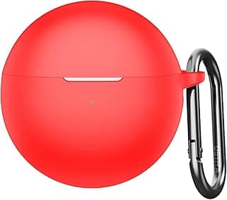 Case for Huawei Freebuds 7i 2025 Case Silicone Protective Cover Anti-Shock Case with Keychain Carabiner Headphone Accessories (Red)