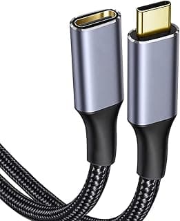 كيبل وصلة USB C الى ذكر انثى من تونجي سلك تمديد نوع USB3.1 الجيل الثاني 100 واط شحن سريع 10 جيجابايت في الثانية متوافق مع اللابتوب والتابلت والجوال 2 متر حاسوب محمول جهاز لوحي شاشة عرض العرض شخصي .