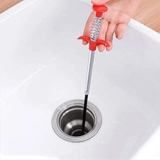 Dredging Tools Drain Hose Cleaner Sticks Cleaner Bendable Hook Clip, Multifunctional Sewer Hair Dredge Device, Spring Loaded Grabber Pickup Pipe Dredging Tool, for Kitchen (35.5in/90cm)