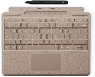 كيبورد Surface Pro مع قلم Surface Slim Pen | رملي | QWERTZ | متوافق مع Surface Pro Copilot+ PC (الجيل 11)، Surface Pro 9 & Surface Pro 8