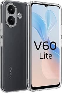 Case Compatible with Vivo V60 Lite Soft Transparent TPU Silicone Bumper Back Cover