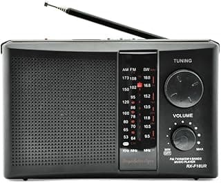 Rechargeable Golon Portable Radio & USB/TF MP3 Player – Multi-Band (FM/AM/SW), Travel-Friendly with Loud Speaker (RX-F18UR)