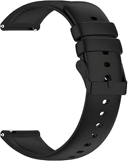 حزام ساعة 18 مم متوافق مع هواوي 41mm، Mipro GS Pro، Mibro T1، حزام بديل من السيليكون الناعم، مقاوم للماء، تصميم أنيق