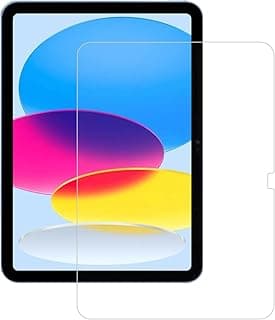 تصميم لجهاز ابل ايباد الجيل العاشر 10.9 بوصة (2022) واقي شاشة زجاج مقسى، مقاوم للخدش، بدون فقاعات، وضوح عالي (قطعة واحدة)