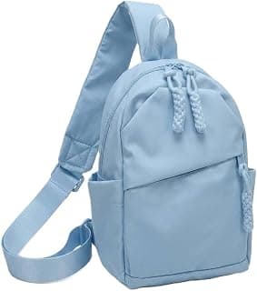 Sling Crossbody Bag Light Blue Waterproof 29x19x10 cm