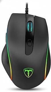 T-DAGG.ER TGM208 Colonel RGB Gaming Mouse | 6400 DPI | 6 Programmable Buttons | Ergonomic Design & Professional RGB Lighting Black