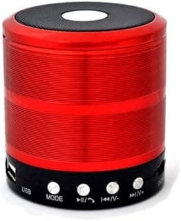 سبيكر ميني بلوتوث سبوي WS-887 مع راديو FM، منفذ كارت ميموري، منفذ USB، مدخل AUX - متعدد الألوان، لاسلكي