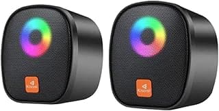 Speaker - Kisoneli - Model - X11 - Compact for PC - AUX/USB - RGB - Black