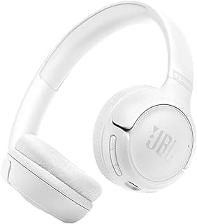 JBL Tune 530 BT Wireless On-Ear Headphones with JBL Pure Bass Sound, Bluetooth 6.0, Foldable Design and 76-Hour Battery Life, Google Fast Pair/Microsoft Swift Pair, White
