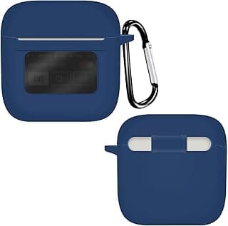 Case For JBL Tour Pro 2 Shockproof Silicone Earphone Cover Headphone Non-slip Box with hook (blue)