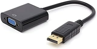 كابل محول DisplayPort ذكر إلى VGA أنثى لجهاز العرض، التلفزيون، مشغل HDVD بدقة 1080p