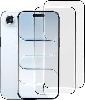 [عبوة من 2] اسكرينة حماية زجاج مقسى 3D لجهاز iPhone 17 Air، سهلة التركيب، مقاومة للخدش، بدون فقاعات، صلابة 9H