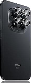 Camera Lens Protector Compatible with Redmi Note 15 Pro/Note 15 Pro Plus, [Double Protection] Metal + Tempered Glass, Camera Protector for Redmi Note 15 Pro/15 Pro Plus (Black)