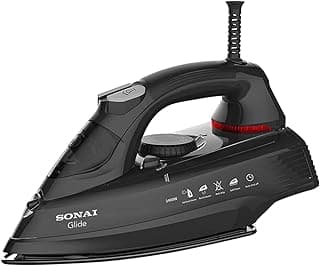 Steam Iron – Ceramic Plate,adjustable steam,2400 Watt, black - MA-8700