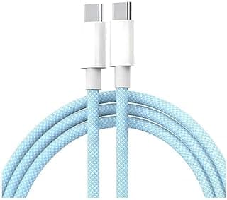 L'AVVENTO USB-C to USB-C Cable | New Woven Design with ABS Housing | 480Mbps Data Speed | 60W Power Delivery | 1.2M | Blue