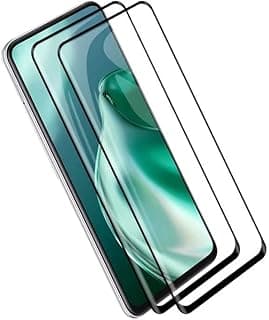 اسكرينة حماية كاملة للشاشة لهاتف POCO X6 Pro 5G (6.67 بوصة)، زجاج مقوى 9H عبوة 2 قطعة - أسود