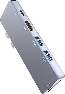 اس سي جي كيه موزع USB C، محول موزع USB C 7 في 2 USB C 2 × USB 3.0 5Gbps قارئ بطاقات SD/TF من الالومنيوم مع HDMI 4K 40Gb/s PD Type C 100 واط متوافق مع ماك بوك اير وماك بوك برو 13 انش و15 انش 2016-2018