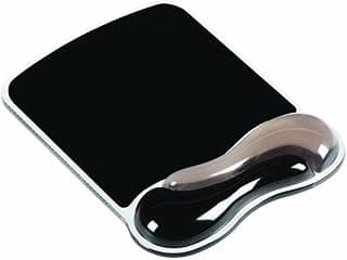 Kensington Mouse Mat with Wrist Rest – Ergonomic duo gel wrist support for computer/laptop use with laser and optical mice. Anti-slip comfortable mouse mat with cool gel - Grey (62399)