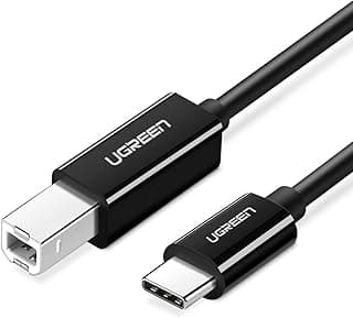 كابل من يوجرين بطول 1 متر نوع USB Type C إلى Type B متوافق مع ماك بوك إير وماك بوك برو وآيباد برو وطابعات إتش بي وإبسون وبراذر