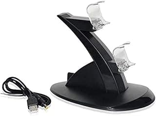 قاعدة شحن سريع مزدوجة بمنفذ USB لذراع تحكم PS4