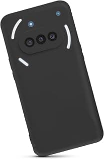 For Nothing Phone 3a Silicone Back Color Cover,Camera Protection From Shocks From TPU Compatible For Nothing Phone 3a (6.77") (Black)