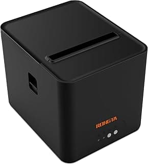 طابعة ايصالات حرارية Ron_gta RP335A مقاس 80 مم، اتصال USB، تقنية حرارية مباشرة، قص تلقائي، سرعة طباعة 250 مم/ثانية