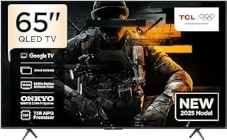 تلفزيون ذكي جوجل للألعاب 65P8K 65 بوصة 4K QLED و+HDR 10 و144 هرتز وهاي-فاي 2.1 أونكيو ودولبي أتموس وDTS رقاقة ام اي ام سي مزامنة مجانية من تي سي ال (2025)