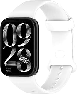 سوار سيليكون ECO لـ Redmi Watch 4 / Redmi Watch 5 / شاومي Smart Band 8 Pro / شاومي Smart Band 9 Pro، سوار رياضي بديل مقاوم للماء (أبيض)