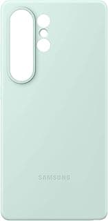 جراب سيليكون لسامسونج Galaxy S25 Ultra، غطاء حماية، ألوان متنوعة، ملمس ناعم، تصميم متين، مقاس محكم، نسخة أمريكية، EF-PS938CMEGUS، نعناعي