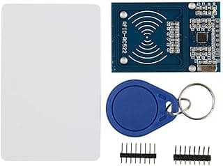RC522 RFID Reader Writer Module with S50 Card and Keychain Tag SPI Interface 13.56MHz ISO14443A Compatible for Rduino UNO PIC AVR Embedded Systems Access Control Projects