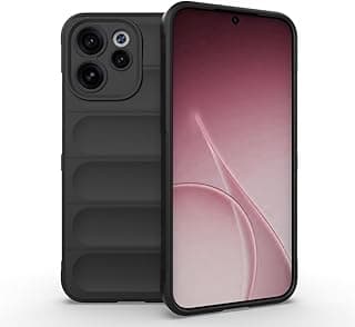 جراب متوافق مع Oppo Reno 15F (4G / 5G) ، - غطاء مزدوج الحماية مصقول مقاوم للصدمات مع حماية للكاميرا - غطاء واقي مضاد للخدش شديد التحمل فائق الجودة و مقاوم للانزلاق - أسود