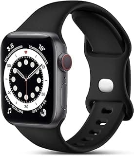 Nopatia Silicone Replacement Strap Compatible with Apple Watch Series 1/2/3/4/5/6/7/8/9/10/11/Ultra/SE (42mm 44mm 45mm 46mm 49mm) Soft Breathable Sport Band for Women Men