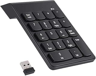 2.4G USB Numeric Keypad Wireless Number Pad 18 Keys Mini Digital Keyboard for iMac MacBook MacBook Air Pro Laptop PC Notebook Desktop