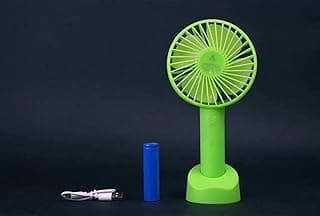Mini Handheld Fan Rechargeable Portable Hand Fan for Travel and Kids - 3 Speeds - Green