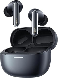 Redmi Buds 6 Pro Black - 36h Battery Life, Triple Driver Hi-Fi Sound, 55 dB ANC, 20 ANC Levels, 3 Transparency Modes, Immersive 3D Audio, Bluetooth 5.3, Google Fast Pair, Hi-Res Audio