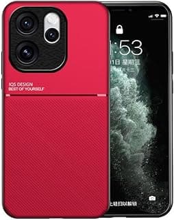 fascination phone case compatible with oppo reno 15 pro max Classic shockproof silicone soft tpu leather hard pc mobile phone Magnetic Shockproof PC + TPU Phone cover for oppo reno 15 pro max (Red)
