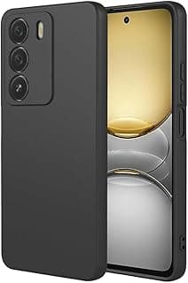 Silicone Case for Realme C71 , Padded Inside, Full Camera Protection (Black)