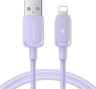 A14 Multi-Color Series 3A Fast Charging Cable USB-A to Lightning Data & Charging Cable 1.2 Meter Durable Flexible Design - Purple