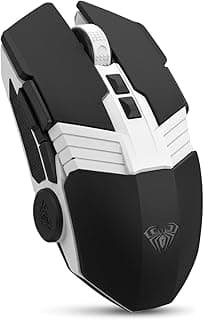 Wind F802 Professional Wired Gaming Mouse 4-Color Breathing LED Backlit 2400 DPI Ergonomic Design High Precision Control for Gaming and Design Black/White