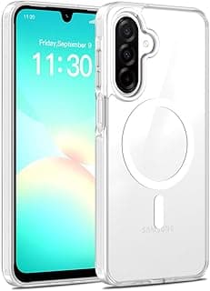 جراب موبايل سامسونج Galaxy A17 5G، متوافق مع MagSafe، مضاد للصدمات، حماية قوية، شفاف