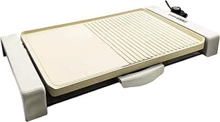 Black and White Electric Grill, 2200 Watt, Beige - GR-74